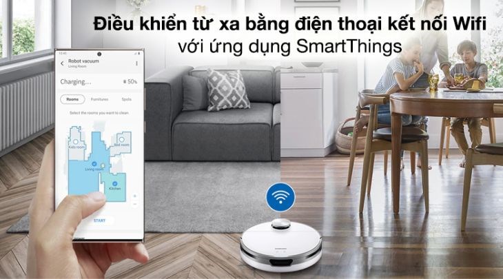 Bạn có thể truy cập lại ứng dụng kết nối wifi với robot hút bụi vài lần sau ít phút