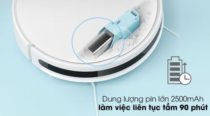 Bạn hãy  kiểm tra tình trạng pin để sạc rồi cho máy tiếp tục chu trình hút bụi khi robot hết pin