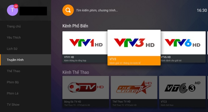 Không xem được một số kênh