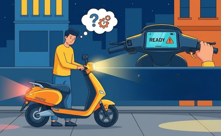 Một số lỗi thường gặp trên xe điện - Đèn xe vẫn sáng mà xe không chạy