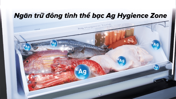 Ngăn trữ đông tinh thể bạc Ag Hygiene Zone