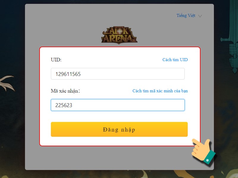 Chi tiết cách nhập code AFK Arena mới nhất: Đăng nhập vào trang web Lilith Games