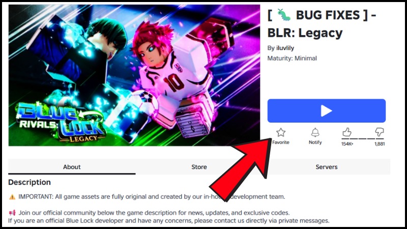 Chi tiết cách nhập code BLR Legacy mới nhất bằng cách nhấn thích trò chơi Roblox