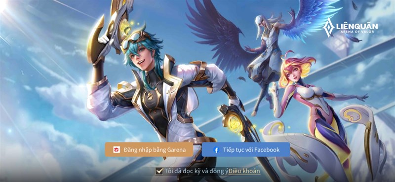 Mở game Liên Quân và đăng nhập tài khoản