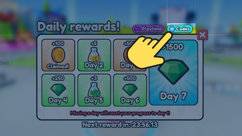 Chi tiết cách nhập code Skibidi Tower Defense mới nhất: chọn mục Codes trong phần Rewards