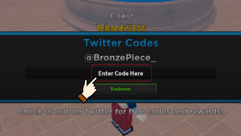 Chi tiết cách nhập code Ultimate Tower Defense mới nhất: nhập mã quà tặng vào ô Enter Code Here