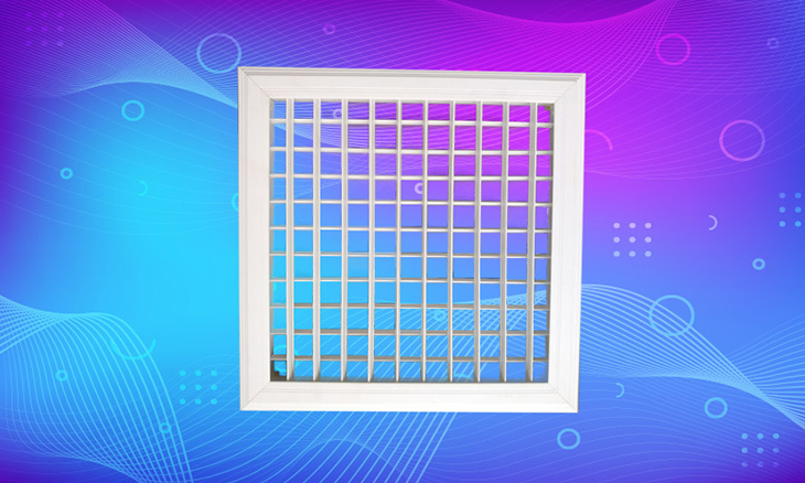 Miệng gió 2 lớp có kết cấu chắc chắn, trang nhã dùng để cấp gió
