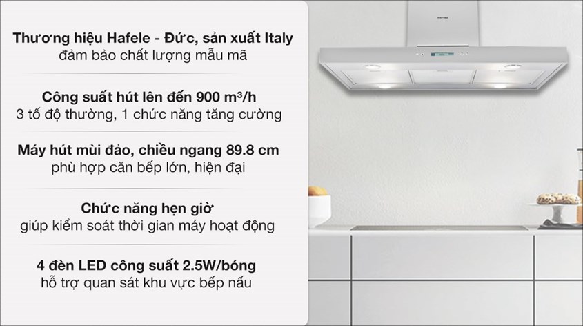 Máy hút mùi đảo Hafele HH-IS90A (539.81.715)