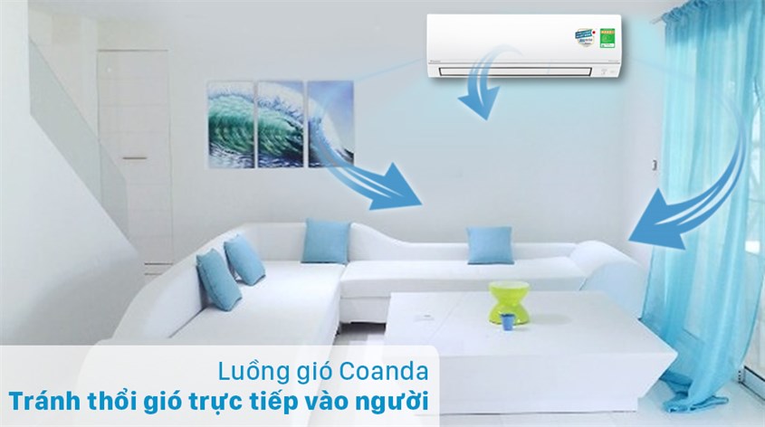 Tính năng luồng gió Coanda làm tăng sự thoải mái cho người sử dụng