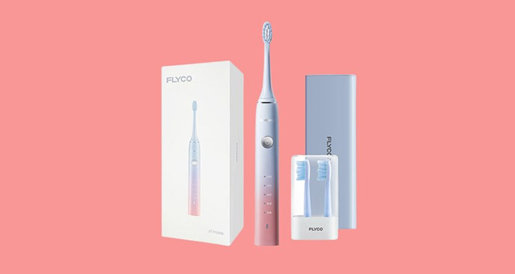 Bàn chải điện Flyco FT7105VN có lông bàn chải sản xuất từ sợi Dupont