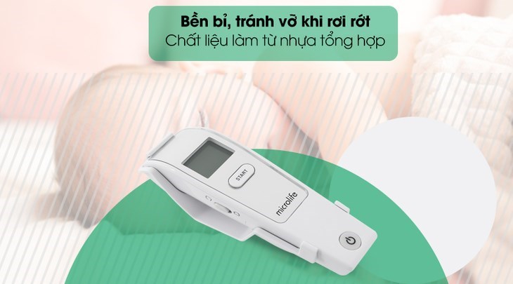 Nhiệt kế điện tử hồng ngoại Microlife FR1MF1 có thiết kế chắc chắn và chất liệu bền bỉ