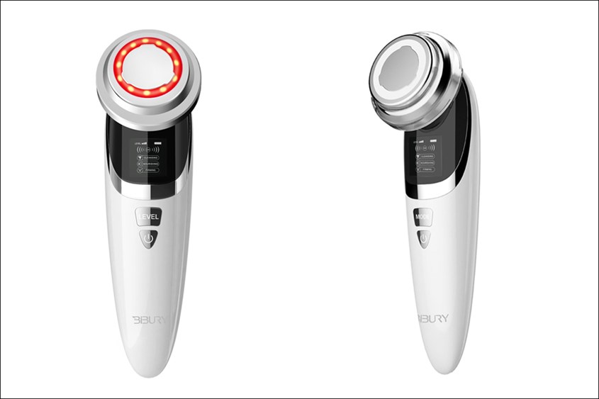 Máy massage đẩy tinh chất BIBURY BBR02-01 có vẻ ngoài được thiết kế hiện đại với kiểu dáng cầm tay nhỏ gọn