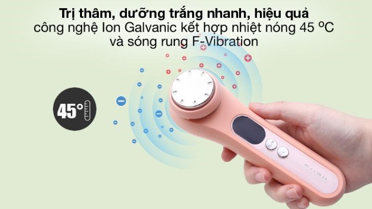 Máy massage đẩy tinh chất Halio Ion Hot & Cool Coral được trang bị nhiều công nghệ hiện đại