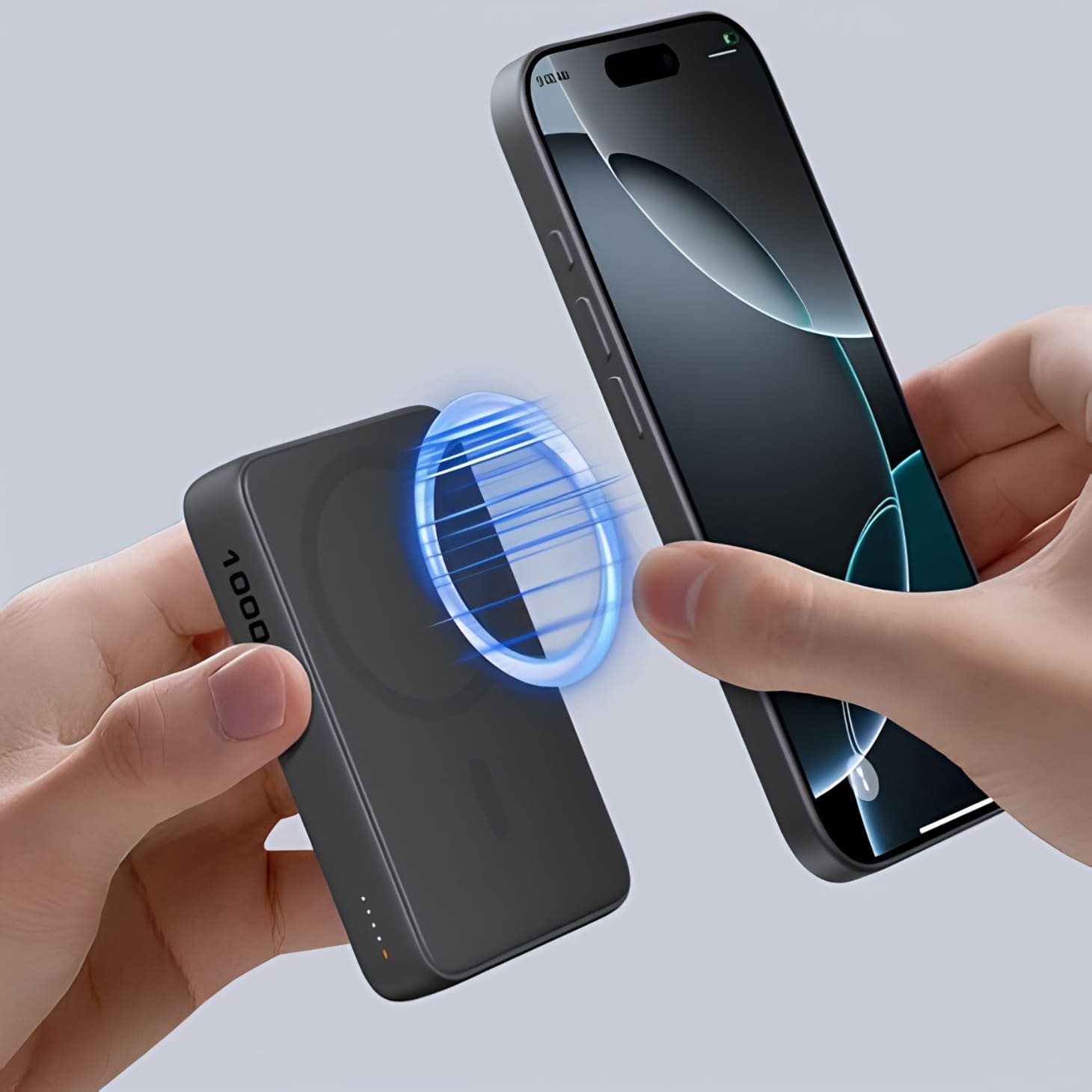 Pin sạc dự phòng Không dây Polymer 10000mAh Type C 20W Aukey PB-MS04 - Xám Đen