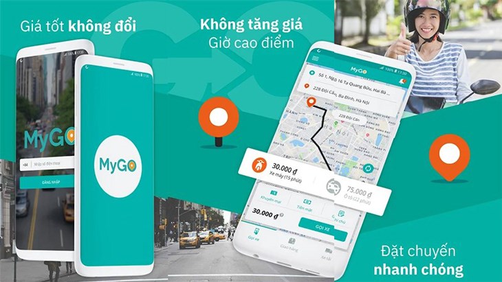 MyGo là ứng dụng gọi xe với giá tốt và không tăng giá vào giờ cao điểm