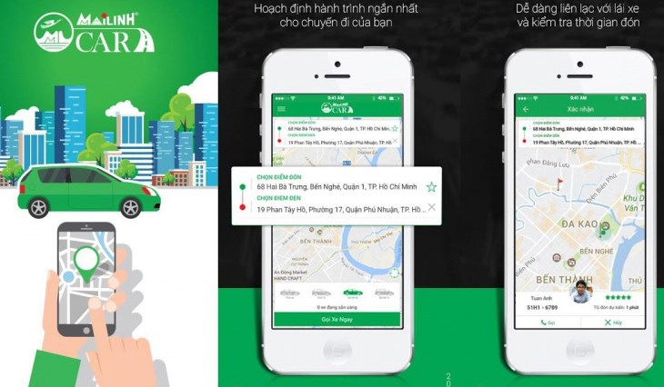 Ứng dụng Mai Linh giúp bạn đặt xe taxi 4 chỗ và 7 chỗ linh hoạt, dễ dàng kiểm tra thời gian đón