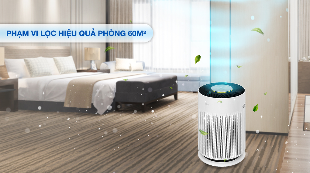 Máy lọc không khí LG PuriCare 360 Hit AS60GHWG0 41W lọc sạch không khí hiệu quả với không gian 60m²