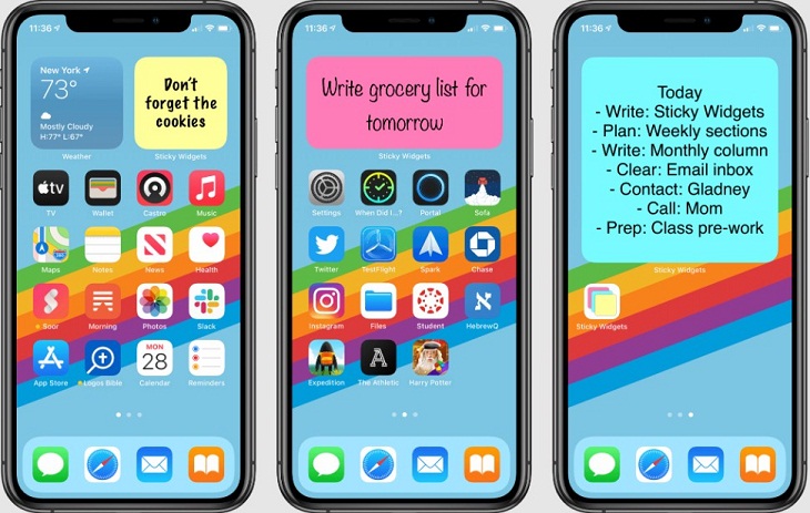 Ứng dụng Sticky Widgets