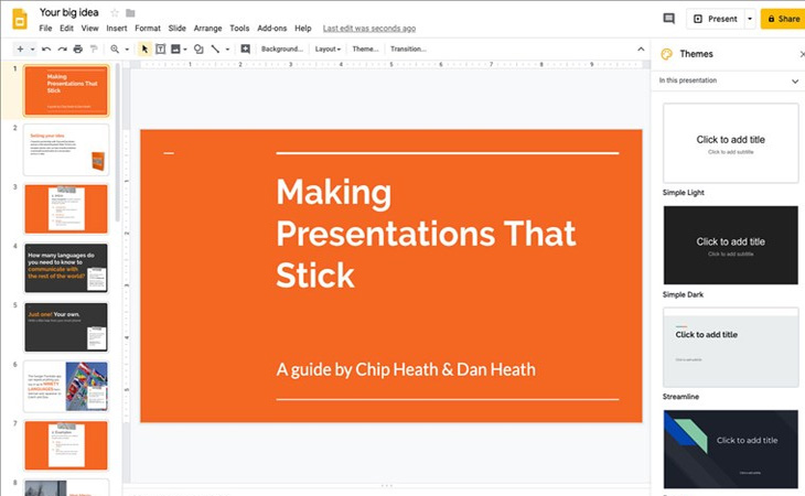 Phần mềm Google Presentation giúp người dùng tiện lợi sử dụng và lưu trữ dễ dàng khi có sẵn tài khoản Google trên Drive