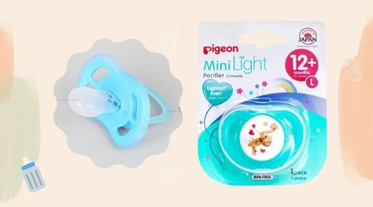 Ti giả Pigeon silicon xanh dương được sản xuất từ chất liệu cao cấp, mô phỏng đầu ti mẹ