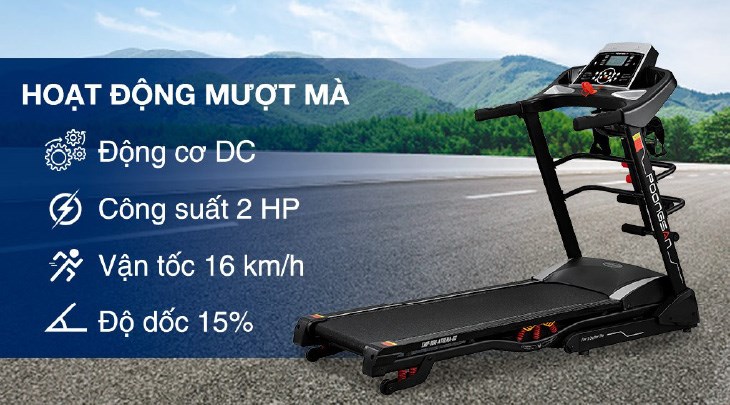 Máy chạy bộ Poongsan TMP 900 có công suất 2.0 HP cho thiết bị vận hành trơn tru, đáp ứng nhu cầu rèn luyện liên tục của người dùng