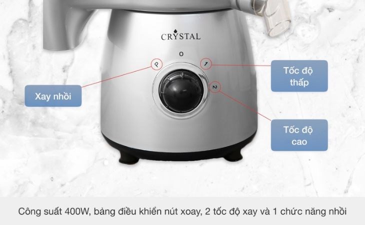 Máy xay đa năng Crystal BL466ABD có công suất tới 400W