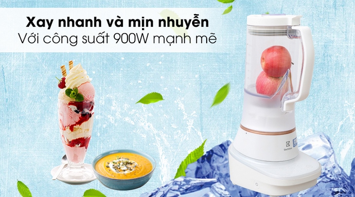 Máy xay sinh tố Electrolux E7TB1-50CW giúp xay nhanh và mịn nhuyễn