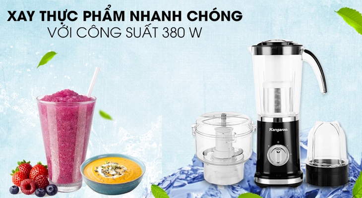 Máy xay sinh tố Kangaroo KG3B2 giúp xay thực phẩm nhanh chóng