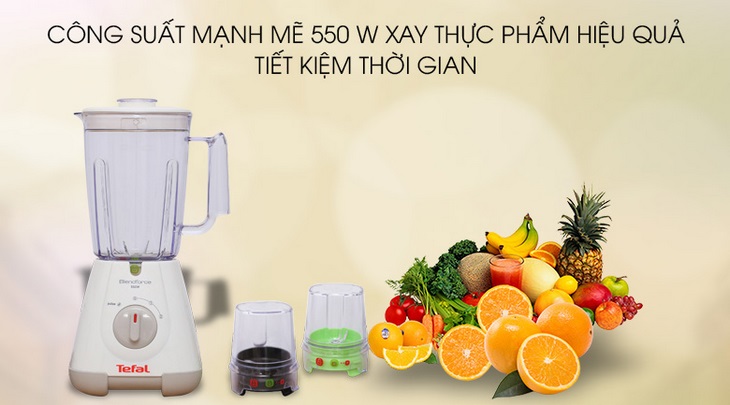 Máy xay sinh tố Tefal BL309166 với công suất mạnh mẽ 550W