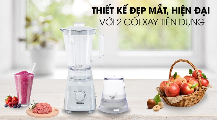 Máy xay sinh tố Toshiba MX-60T(H) thiết kế đẹp mắt, hiện đại