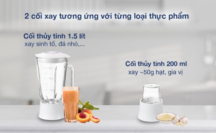 Máy xay sinh tố đa năng Panasonic MX-MG5351WRA xay có thể xay được đá nhỏ