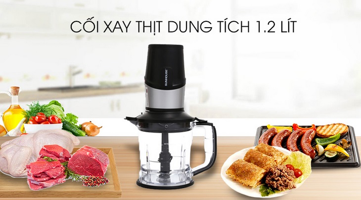 Máy xay sinh tố đa năng Sunhouse SHD5340 đen với dung tích tới 1.2 lít