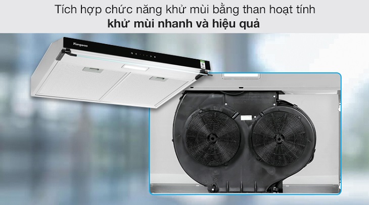 Máy hút mùi áp tường Kangaroo KG70RS thích hợp với gia đình có căn bếp rộng lớn