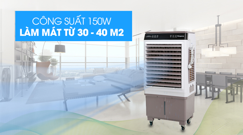 Quạt điều hoà Kangaroo KG50F79 150W có thể làm mát hiệu quả trong không gian có diện tích từ 30 - 40m2