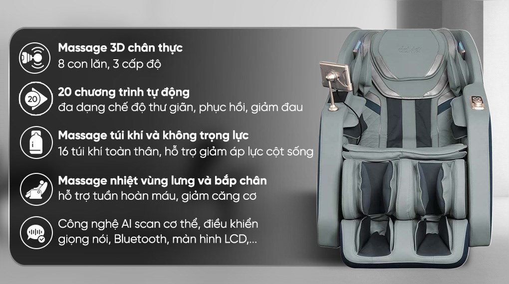 Ghế massage Daikiosan DC104 là món quà sức khoẻ chất lượng dành tặng cho bố mẹ