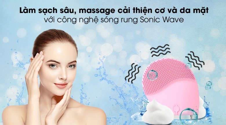 Máy rửa mặt làm sạch bụi bẩn từ sâu bên trong để cho da sạch khỏe và săn chắc