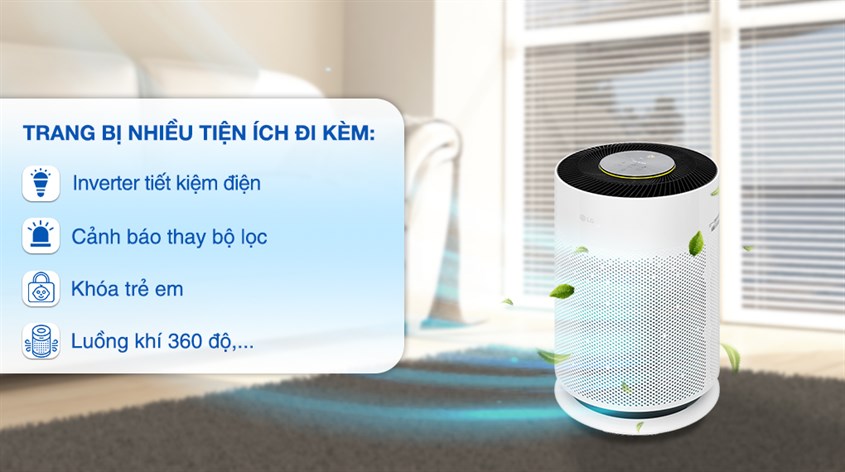 Máy lọc không khí LG PuriCare 360 Hit AS60GHWG0 41W giúp đảm bảo sức khỏe cho bố bạn hơn nhờ mang đến bầu không khí trong lành và tươi mát