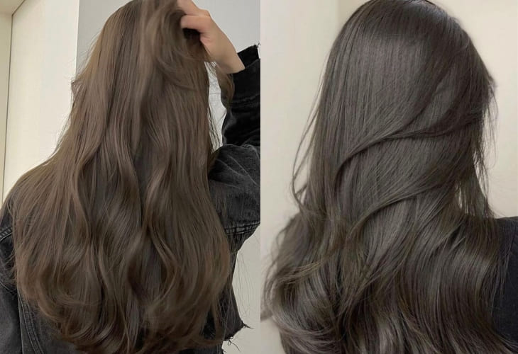 Màu tóc nâu mocha lạnh trầm