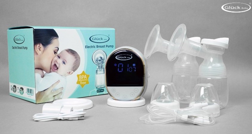 Máy hút sữa điện đôi Gluck GP39 có cấu tạo từ nhựa ABS và nhựa PP, an toàn cho sức khỏe