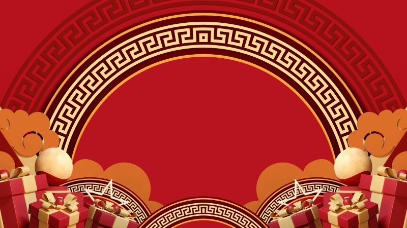 Hình ảnh lồng đèn đỏ tạo điểm nhấn nổi bật cho background Tết
