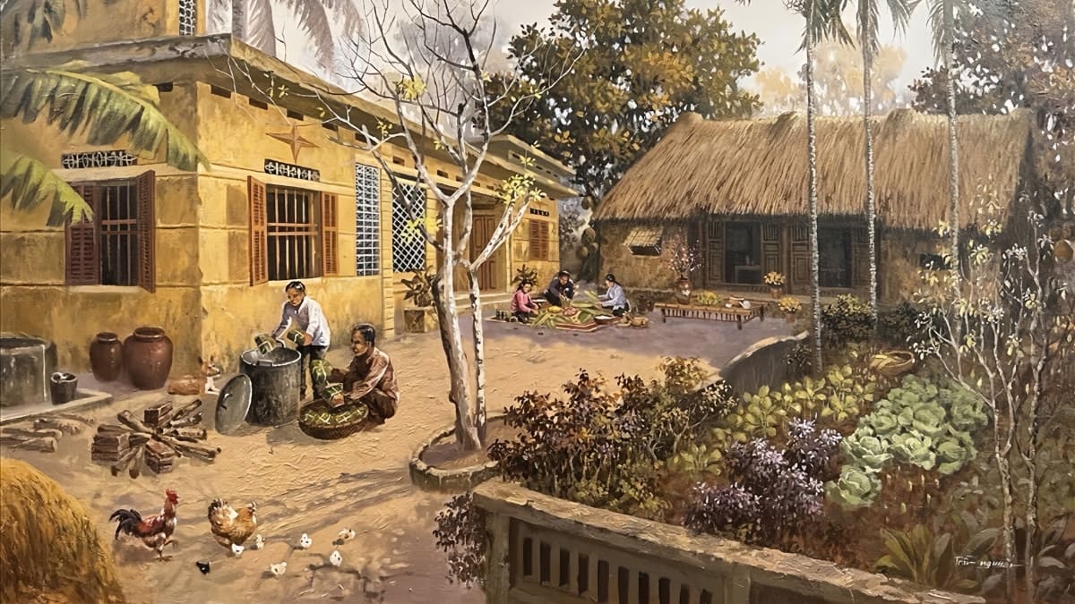 Khung cảnh Tết xưa mộc mạc gợi nhiều cảm xúc hoài niệm