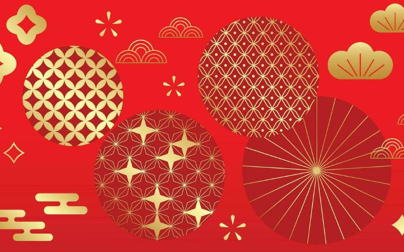 Sắc đỏ chủ đạo giúp thiết kế nổi bật và thu hút tài lộc