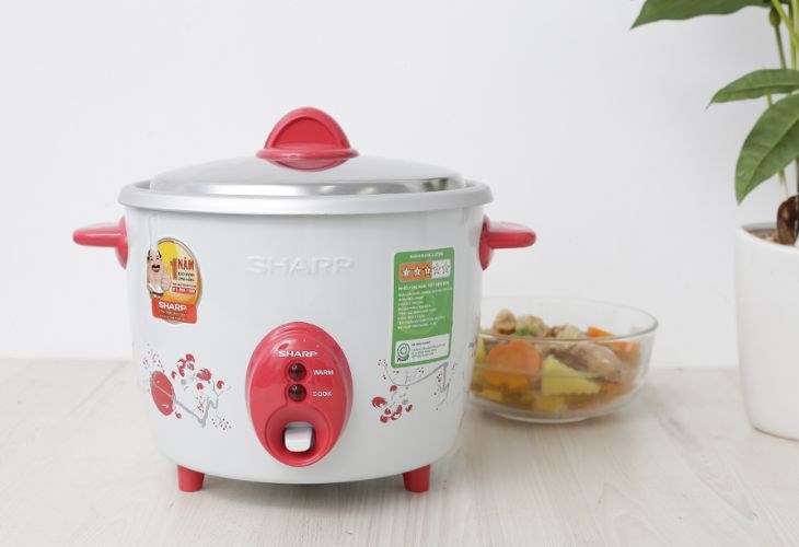 Nồi cơm điện Sharp 1.5 lít KSH-D15V sở hữu công nghệ nấu 1D giúp cơm chín nhanh, tiết kiệm điện