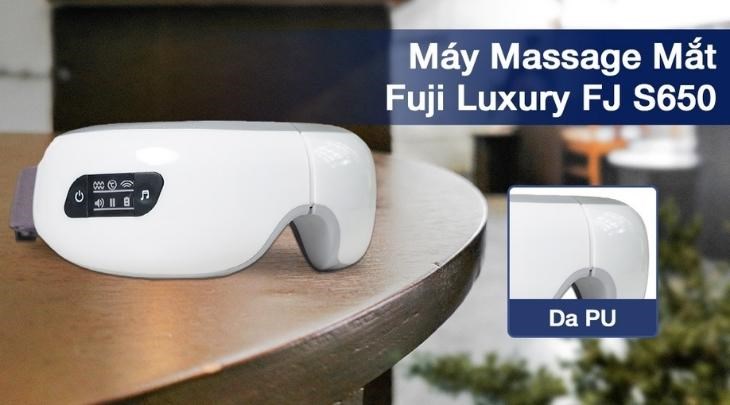 Máy Massage Mắt Fuji Luxury FJ S650 sở hữu thiết kế sang trọng, hiện đại cùng chất liệu an toàn cho làn da