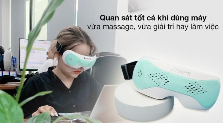 Máy massage mắt HASUTA HME-120 vô cùng tiện lợi khi người dùng vẫn có thể quan sát được dễ dàng