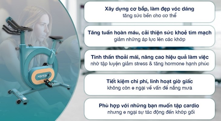Xe Đạp Tập Thể Dục Aguri AGS-215 là bạn đồng hành cùng người dùng chinh phục vóc dáng khỏe đẹp