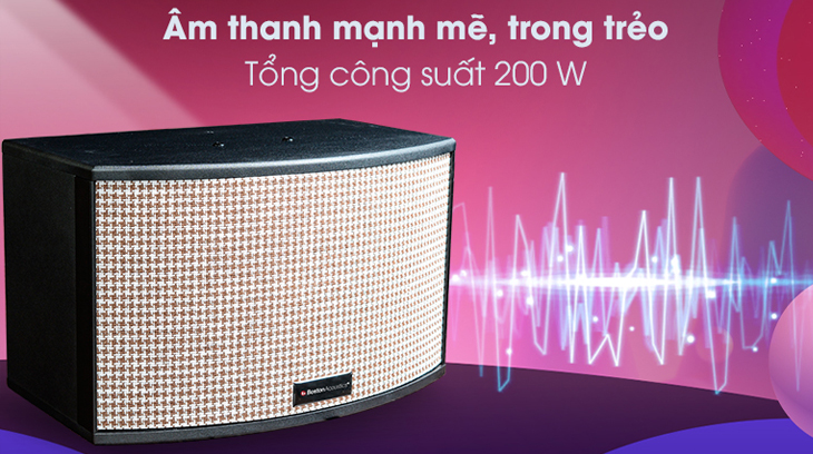 Cặp Loa Karaoke Boston Acoustic Classic 8 có mức công suất tối thiểu từ 200W cho âm thanh mạnh mẽ