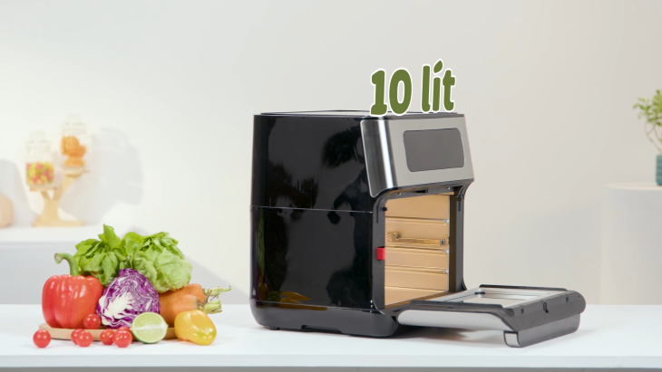 Khoang lò rộng rãi với dung tích 10 lít của Hawonkoo AFH-101