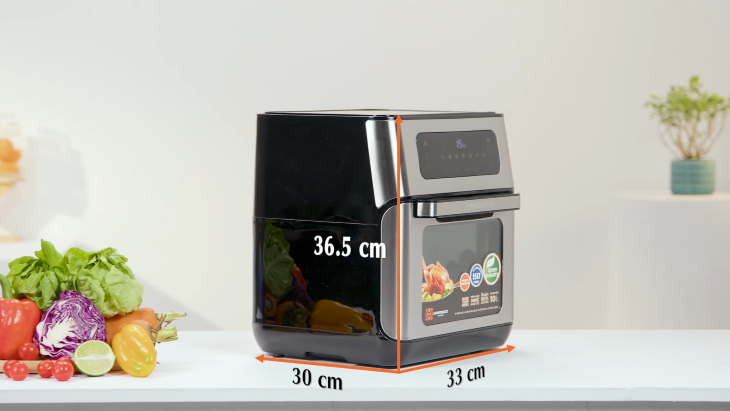 Kích thước chi tiết các chiều của lò chiên Hawonkoo AFH-101