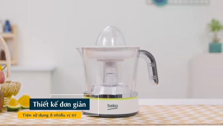 Thiết kế tổng thể máy vắt cam Beko CJB5103W màu trắng trang nhã